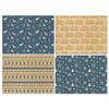12 Sheets/set Christmas Wrapping Paper Reindeer Snowflakes Christmas Tree Pattern Kraft Paper Festival Gift Decorative Paper
