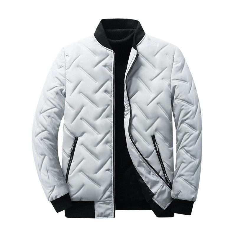 Men's 2024 Autumn Short Stand Collar Cotton Jacket - Korean Style, Trendy, Lightweight, Military-Inspired.