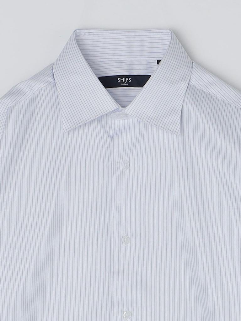 SHIPS Colors: Striped Wide Collar Dress Shirt, 211130376, Blue, Size 39