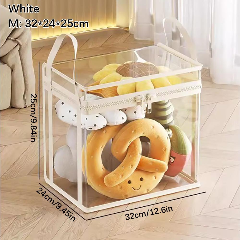 Transparente Aufbewahrungstasche für Puppen, sichtbar, großes Fassungsvermögen, durchsichtiger Aufbewahrungskoffer, Organizerbox, Kleidung