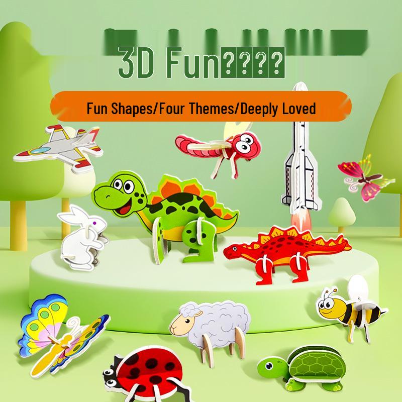 

3D Interlocking Animal & Dinosaur DIY Puzzle Toy for Kids