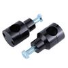 Runde Riser, 2 Ersatz-Lenkerklemmen, Passend für die meisten Motorradlenker mit 25mm/1" Durchmesser (Schwarz 25)
