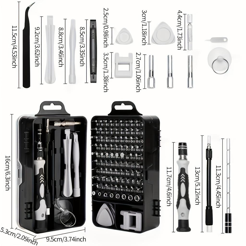 115-in-1 Small Screwdriver Set, Professional Repair Tool Kit for Phone, Computer, Watch, Console, Eyeglass and Electronic