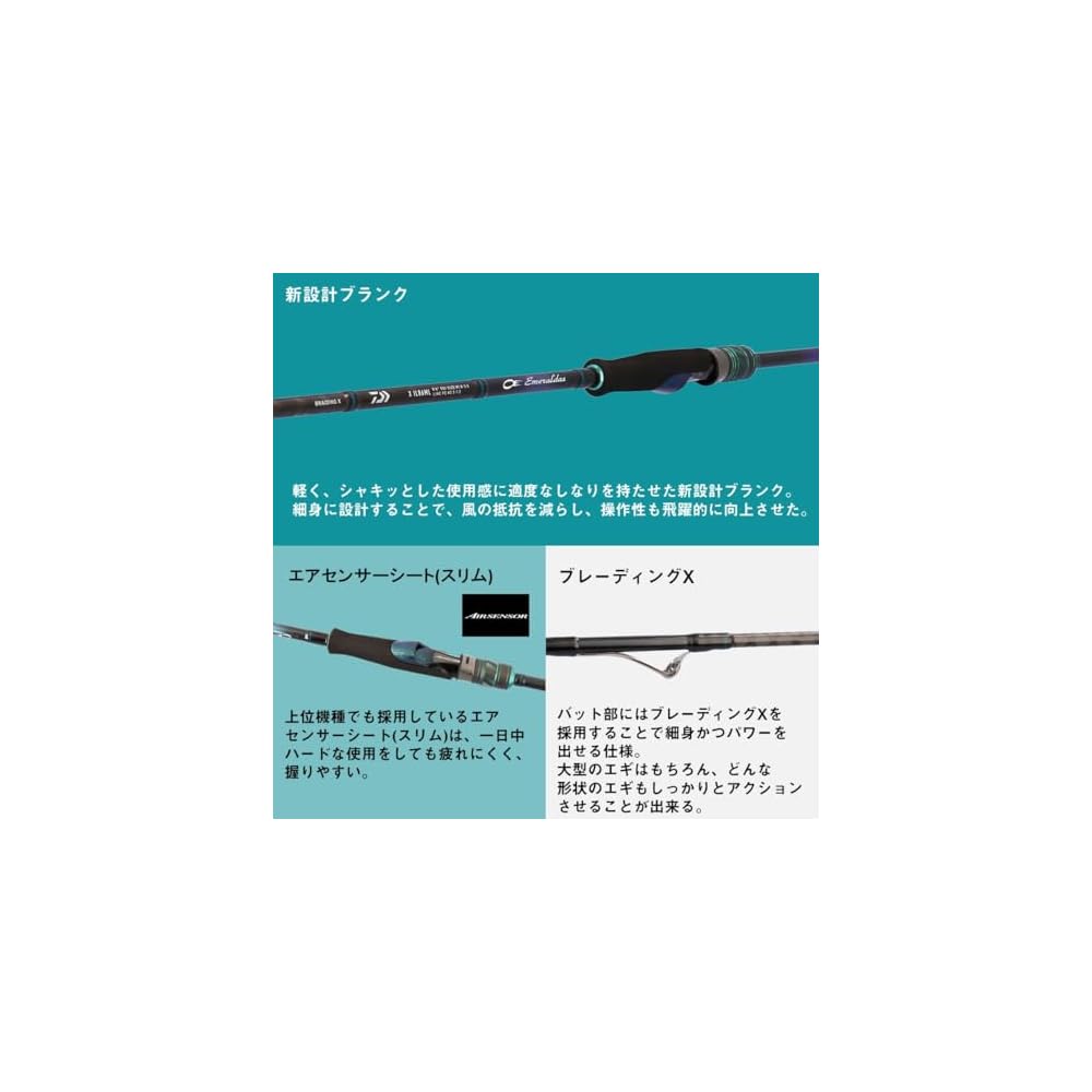 Daiwa Emeraldas X IL 79M J Interline Eging Rod Fishing Equipment 79M Length