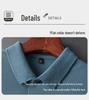 Men's Solid Color 100% Cotton Polo - Short-Sleeve, Summer Casual Lapel Top for Middle Age