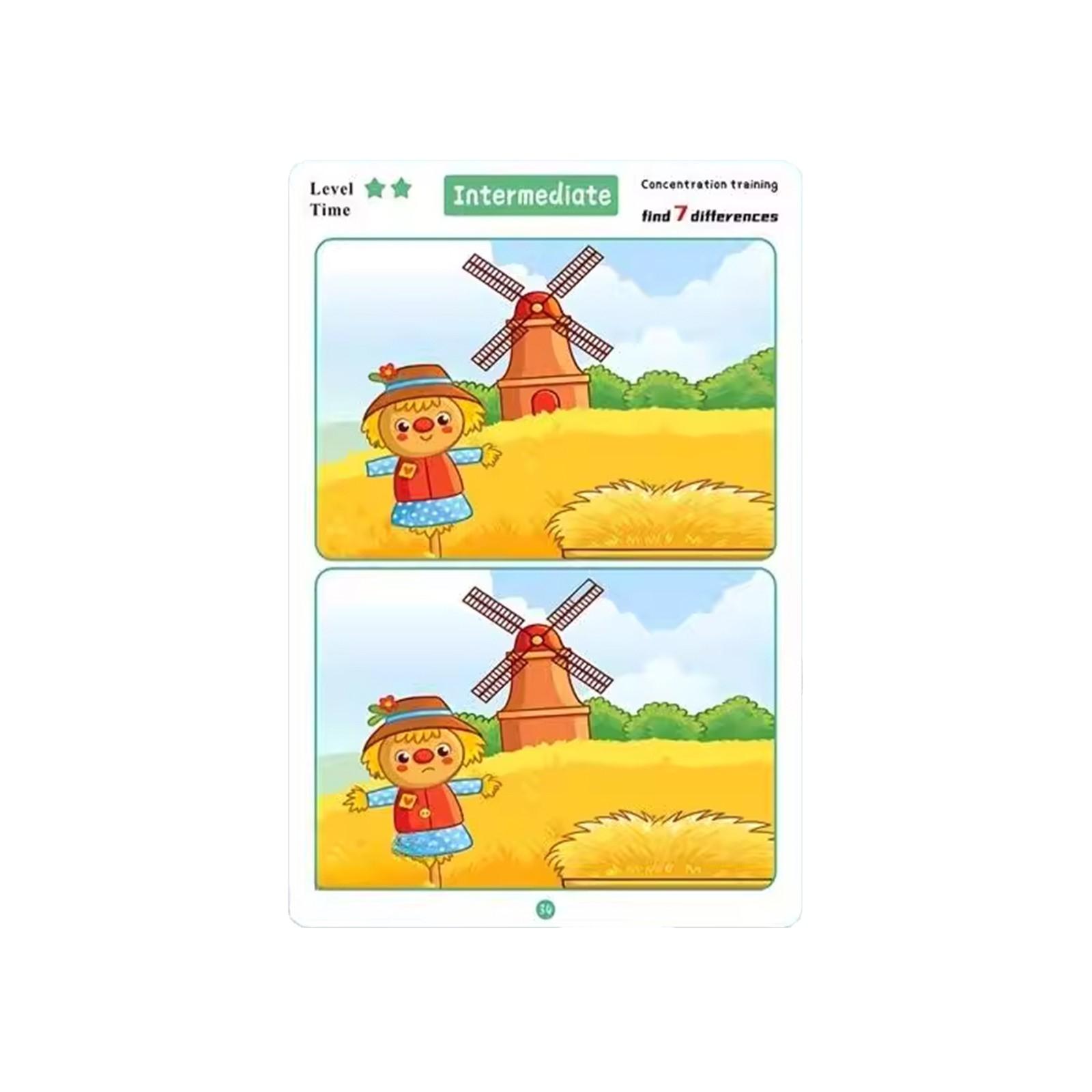 Focus Training Find Difference Card Board Game Educational Toy Card Attention Early Education Enlightenment Picture