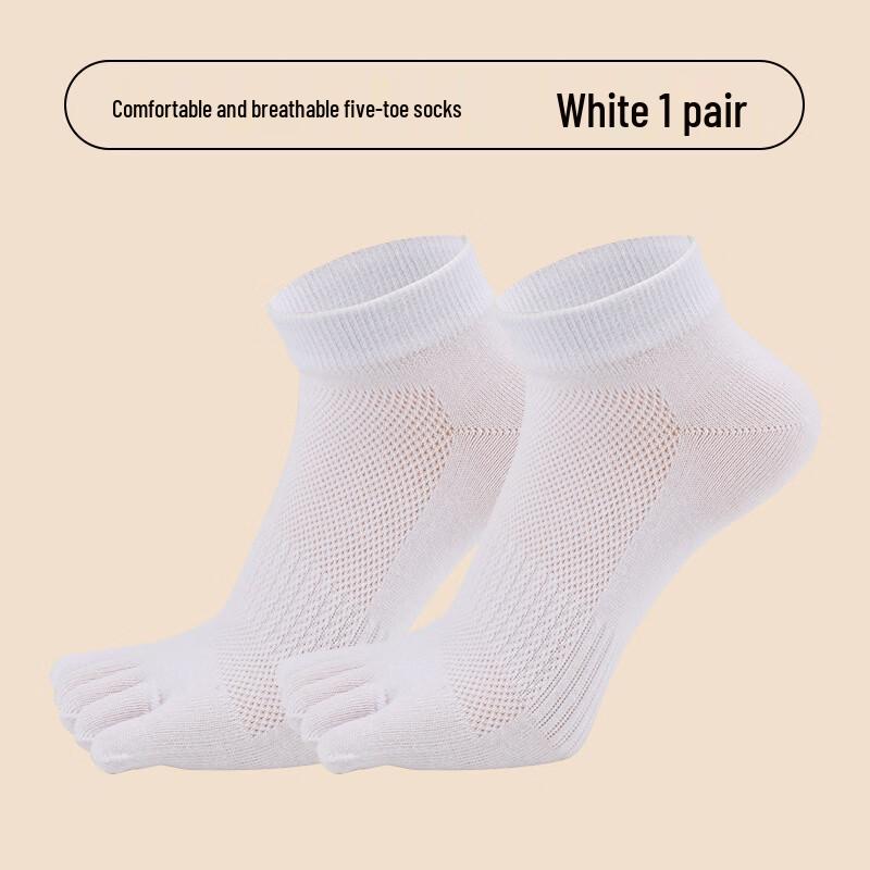 LangSha Men s 3-Pair Anti-Odor Five-Toe Cotton Socks Short