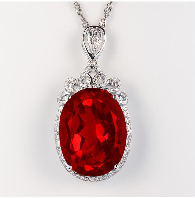 Женское ожерелье с подвеской Swiss Blue Topaz & Zircon, посеребренное