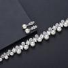 Bridal Pearl Necklace & Earring Set with Rhinestone Crystals for Women