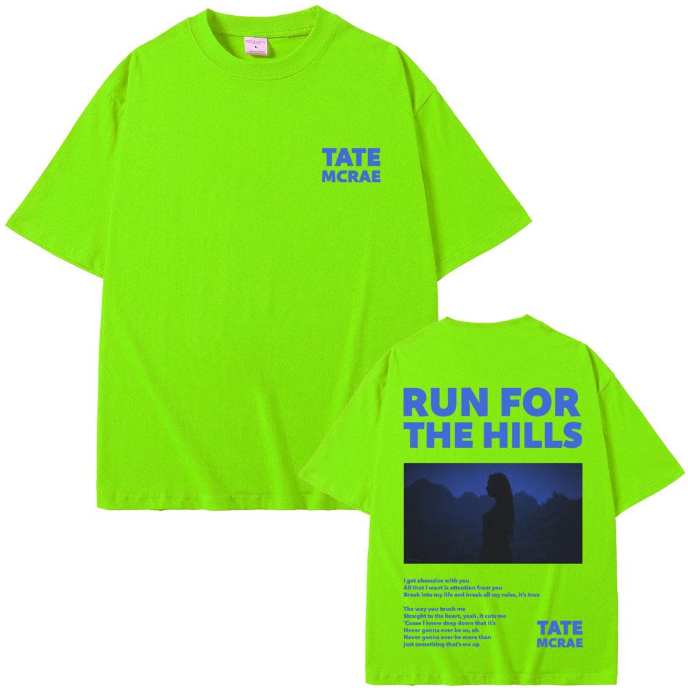 

Singer Tate Mcrae Think Later Run for The Hills Graphic T-shirt Unisex s Casual Oversized T Shirts Unisex Unisex Fashion Vintage Tshirt 3XL