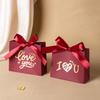 10Pcs Chocolates Gift Packaging Box Suitable For Wedding Candies And Valentine'S Day Love Wings Gold Foil Gift Box With Ribbon