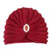 Winter Warm Hijab Caps Soft Turban Cap Fashion Knitted Hats  for Women