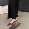 Damesschoenen Slingbacks Dames Hoge Hakken Beknopte Jurk Pumps Dames Puntneus Lage Dunne Hak Instapper Plus Size Sandalen
