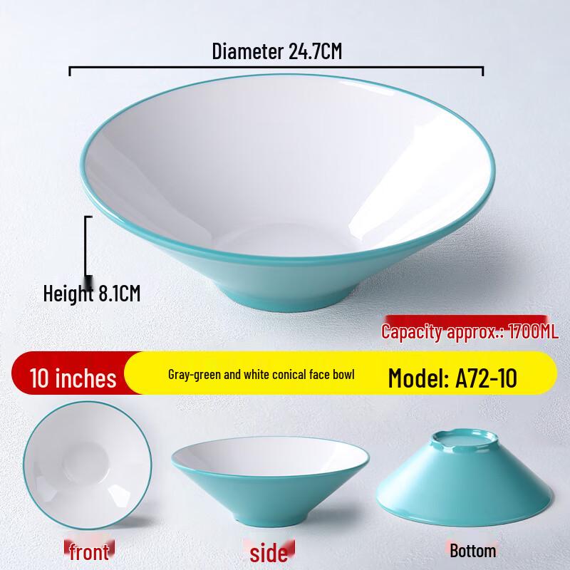 10-inch Nordic Melamine Ramen Noodle Bowl