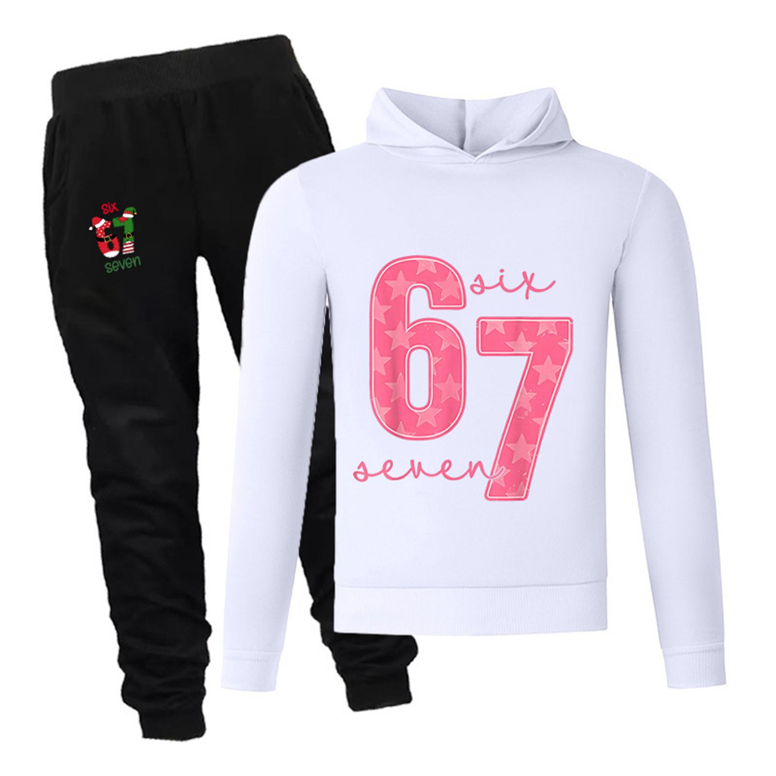 

Children s Long-sleeved Loose-fitting Pullover With Letter Print Set 170 белый
