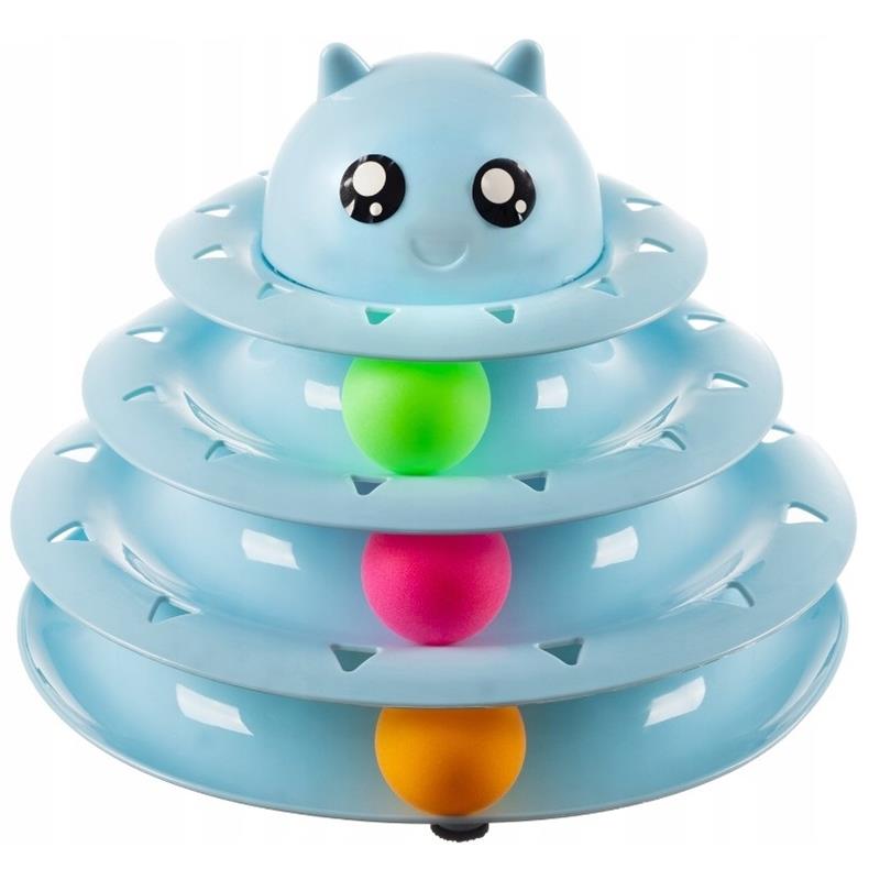 Ball Tower for Cats Interactive Toy Ball Carousel