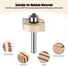 1/4 Shank 6 Shank Professional Grade Double Edge Ball T-Knife Bearing Slotting Knife Inch Woodworking Milling Knife T-Slotted Knife