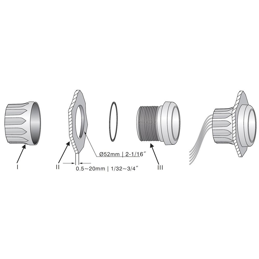 Digital LED Meter 12V / 24V, 52mm, 2 in 1, Voltage + Fuel level, Dual sensor, Waterproof