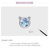 BAMOER Cute Cat Gem Bead 925 Sterling Silver Prívesok so vzorom kryštálovej hviezdy pre originálny náramok na náramok pre domácich majstrov