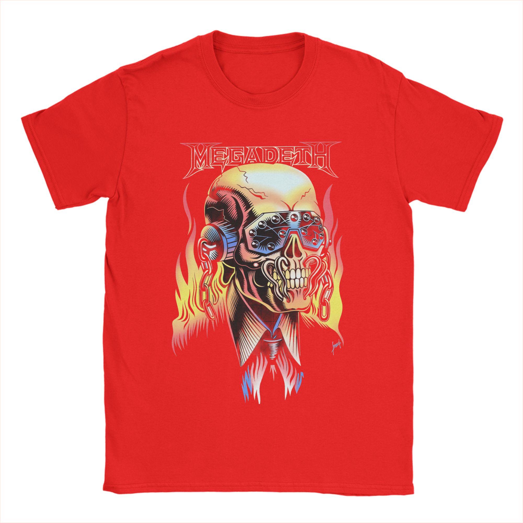 M-Megadethed Band  T Shirt Men 100% Cotton Vintage T-Shirt Round Neck  Tee Shirt Short Sleeve Clothing Plus Size S