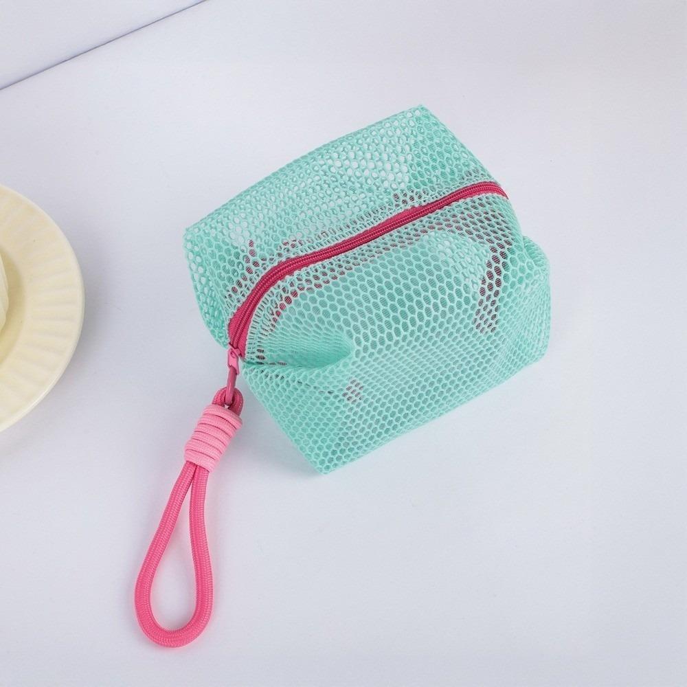 Durable Dopamine Color Cosmetic Bag Lightweight Mesh Large Capacity Storage Bag With Zipper Toiletry Bag Makeup Storage
