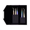 1pcs Portable Eyelash Tweezers Leather Storage Bag Anti-Drop Feature Beauty Case Cosmetics Tool Tweezer Kit Can Hold 5pcs