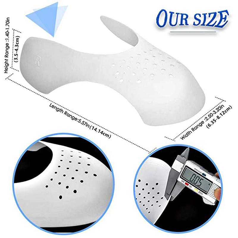 2 Pacs New Shoe Care Sneaker Anti Crease Toe Caps Protector Stretcher Expander Shaper Support Pad Shoes Accessories