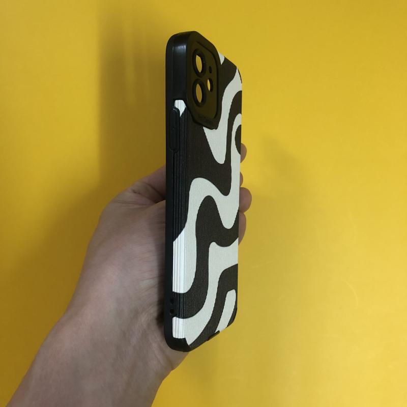 Zebra -Stripe Matte Phone Case For Iphone 13 Pro Max 12 Mini 11 14 Plus 8 7 Se2 Silicone Cover For Iphone Xr Xs Max X Se3 6 Shell