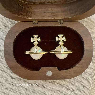 Brincos Elegantes de Zircônia Saturno: Elegante, Design de Luxo, Versátil e Fofo