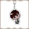 Korean Pop Stars Plastic Keychain Cute Q Type Cartoon Idols Baji Bag Tag Decorative Keyrings Trendy Gift