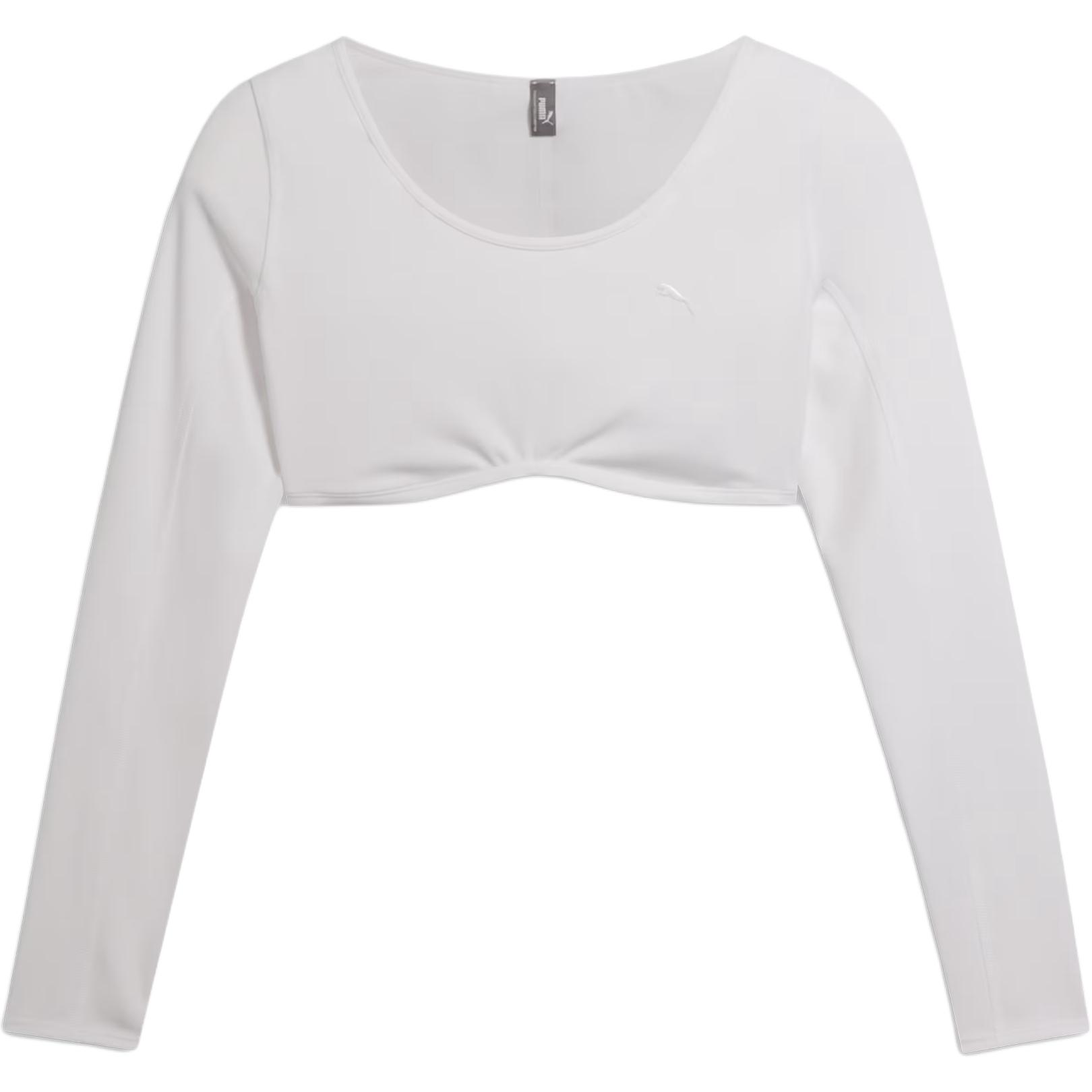 

Коллаборация Puma X Pamela Reif FW24 Комфортный Модный Универсальный Укороченный Топ с Длинным Рукавом Женские топы Белый 526818-02 XS