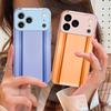 Golden Orange Border For iPhone 17 Air 16 E 15 14 13 Plus 12 Mini 11 17 Pro Max XR Xs Max 16E 7 8 Tempered Glass Phone Case