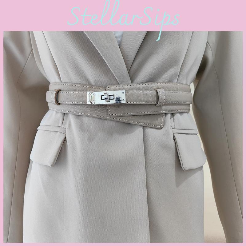 Simple Wide Leather Belt For Women Adjustment For Dress And Coat Styling Gift