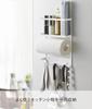 Yamazaki Magnetic Refrigerator Side x x Kitchen Kitchen Paper 2907 Rack, White, Approx. W24.5 D6.5 H34cm, Plate, Rack, Holder,