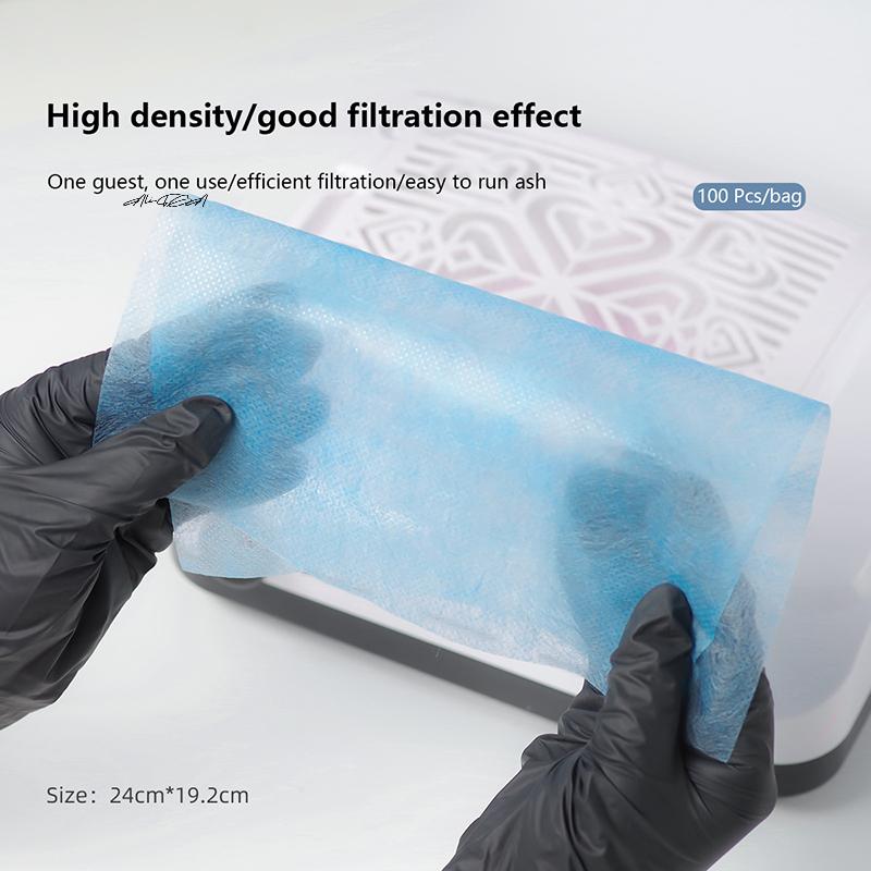 100Pcs Nail Vacuum Cleaner Filter Paper Dustproof Manicure Machine Cleaning Accessory Replaceable Dust Collector for Nail Salon