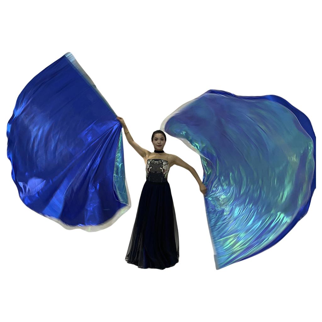 2 Stück Lobpreis Tanz Anbetungsflaggen mit ausziehbarer Stange Halbkreis Anbetungsflügel Flaggen Kirchenanbetungsflaggen für Tänzer