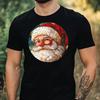 T-Shirt Men Santa Claus Stained Glass Motif Cotton Size XS To 5XL