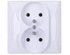 AKCENT GP-2AZ/00 PLUG SOCKET 2X2P+Z WHITE