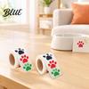 Cute Paw Print Roll 2 Rolls Colorful Dog Stickers Self-adhesive DIY Self Adhesive Labels Craft Labels Decorative Round Decals for Scrapbooking