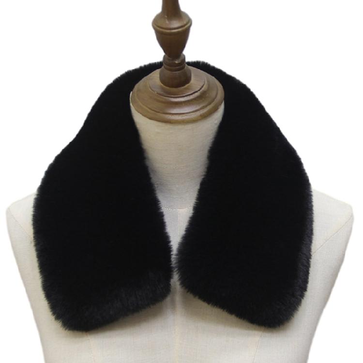 Women Furry Collar Wrap Neck Warmer Scarf Detachable Fake Collar Coat Accessory