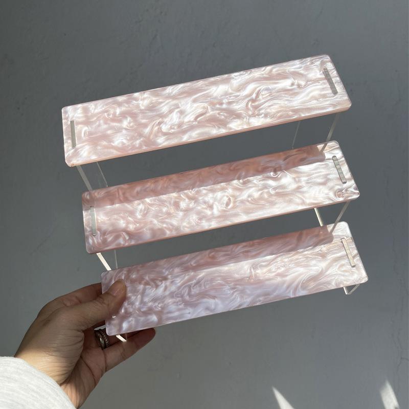 

Acrylic Water Ripples Multi-Layer Nail Polish Display Stand Blind Box Storage Box Nail Salon Cosmetic Tabletop Display Rack розовый