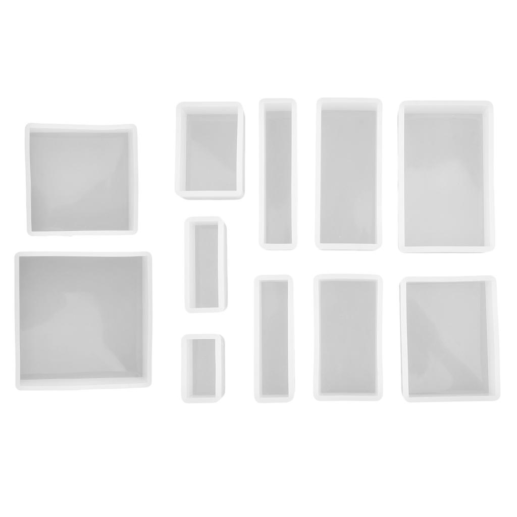 11Set Rectangle / square Silica gel Casting Epoxy Resin Jewelry