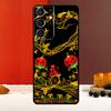 Khokhloma Russian Pattern Flower Cover For Samsung Galaxy S25 S24 S22 S23 Ultra S9 S10 Plus S20 S21 FE S25 FE Phone Case