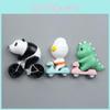Cute Bike Panda Resin Refrigerator Magnet With Magnetic Clip For Kids Room And Party Decor