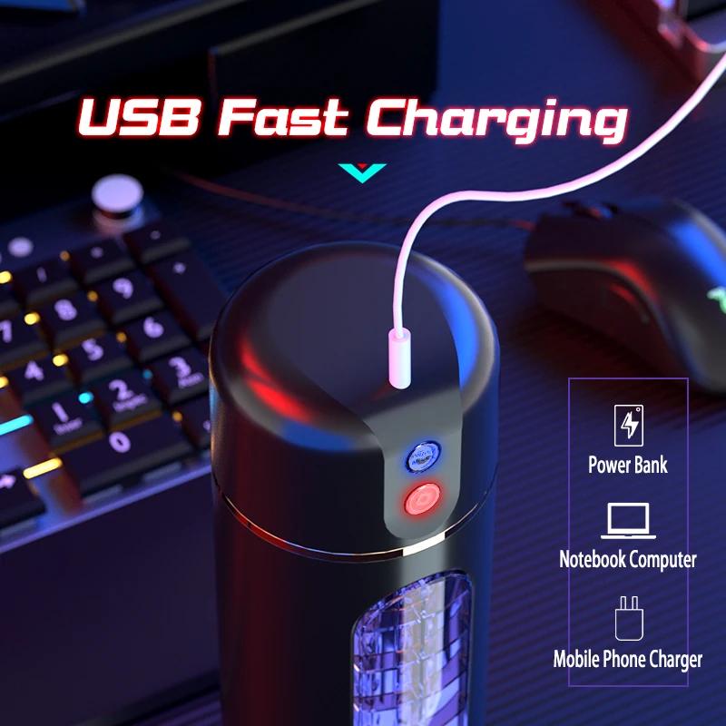 Automatic Male Masturbator Cup Sucking Vibrating Sex Machine Intelligent Voice Blowjob Adults Sex Toys for Men Penis Trainer
