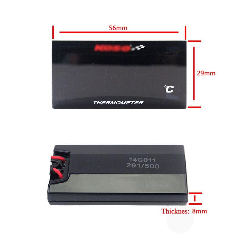 KOSO Slimline Water Thermometer Temperature Table Gauge LED Display 10mm Thread Sensor For Water-cooler Engine JOG WISP RSZ