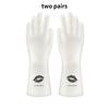 2 Pair Rubber Translucent Dishwashing Gloves Waterproof Kitchen Washing Clothes Washing Dish Plastic Cleaning Housework Gloves