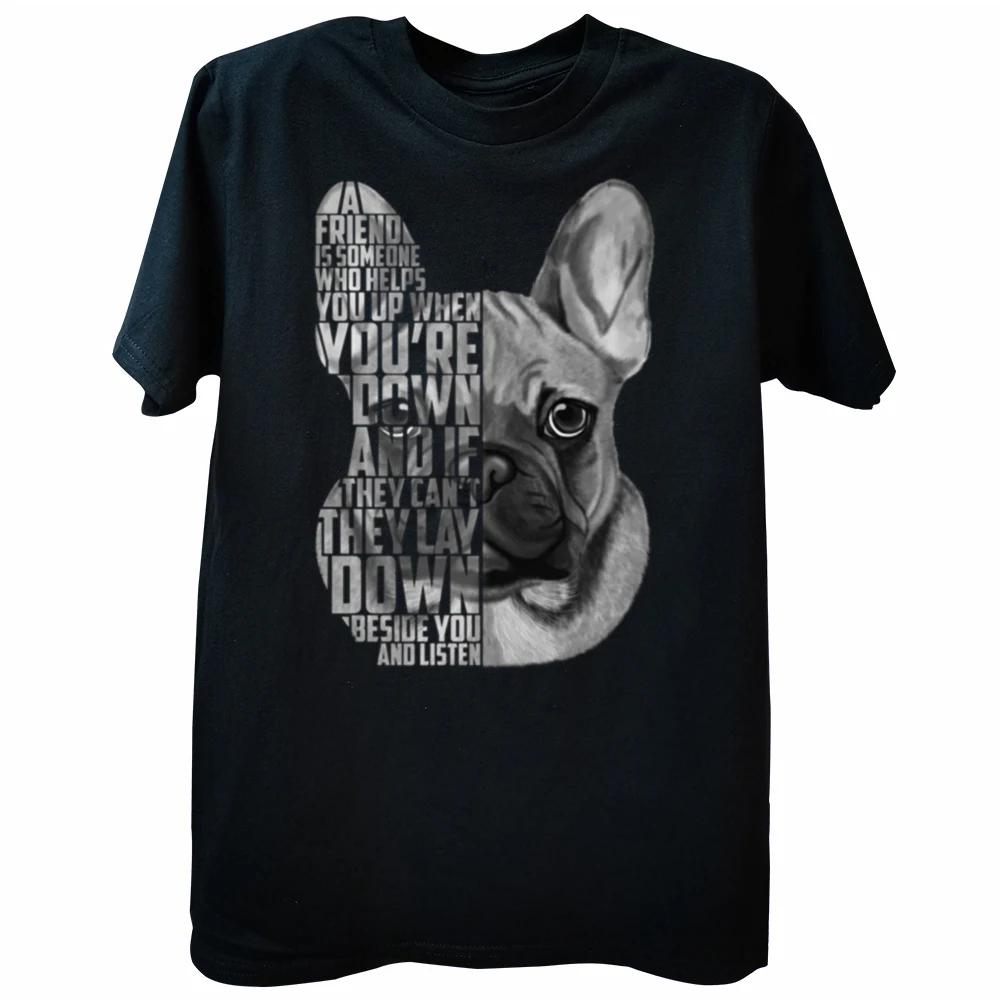 French Bulldog Quote Printed Male Tops Personality Fashio... XXXXL
