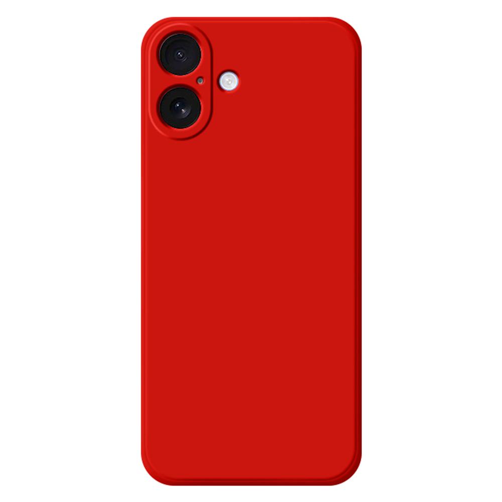 

For iPhone 17 TPU Case Straight Edge Protection Phone Cover Red