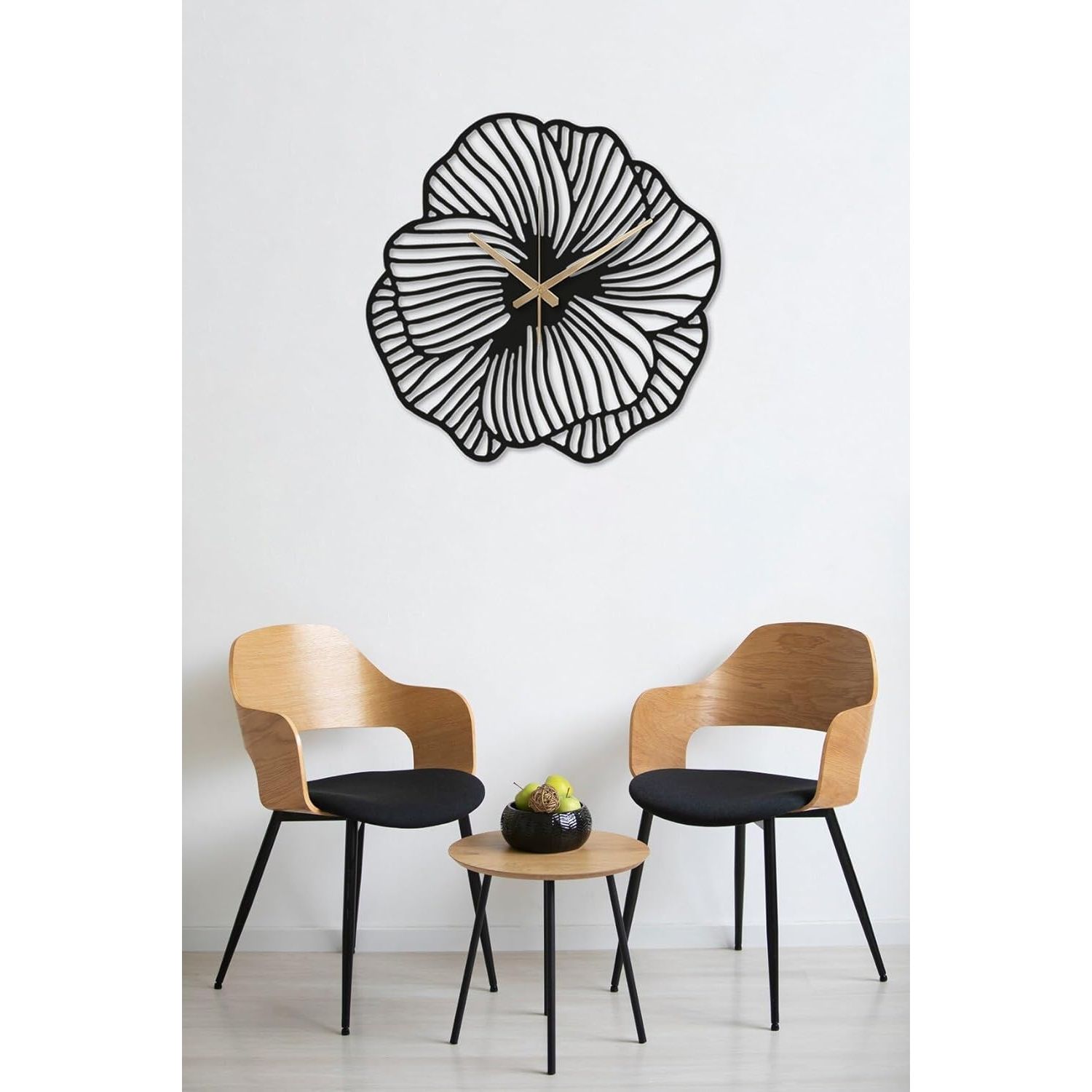 

Большие настенные часы с картой мира, Металлические минималистичные современные часы, Круглые бесшумные настенные часы с батарейным питанием для гостиной / дома